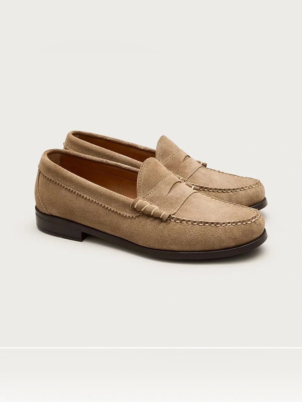 NEW J. Crew Camden suede loafers with rubber soles wet sand CQ877 size 11.5 $188